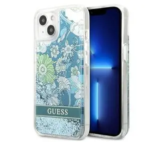 Guess Flower Liquid Glitter GUHCP13SLFLSN do iPhone 13 mini