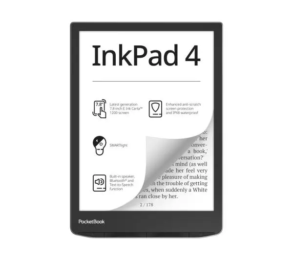 Pocketbook InkPad 4 7,8" 32GB WiFi Srebrny
