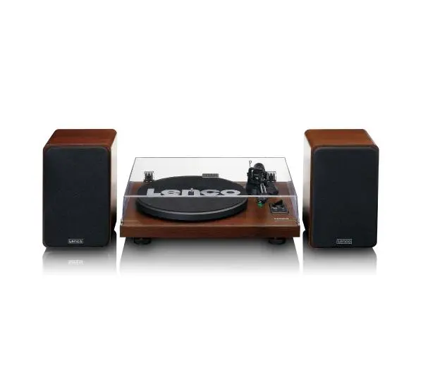 Lenco LS-600WA Automatyczny Napęd paskowy Przedwzmacniacz Bluetooth Orzech + glośniki
