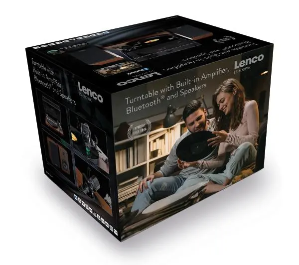 Lenco LS-600WA Automatyczny Napęd paskowy Przedwzmacniacz Bluetooth Orzech + glośniki - Kup na Raty - RRSO 0%