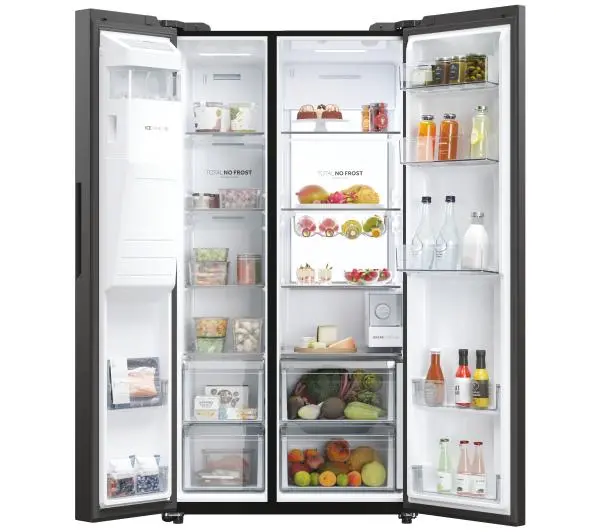 Haier Seria 7 HSW79F18DIPT Pełny No Frost 177,5cm Dystrybutor wody Zdalne sterowanie Czarny łupkowy - Kup na Raty - RRSO 0%