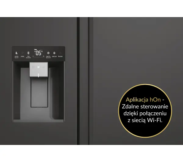 Haier Seria 7 HSW79F18DIPT Pełny No Frost 177,5cm Dystrybutor wody Zdalne sterowanie Czarny łupkowy - Kup na Raty - RRSO 0%