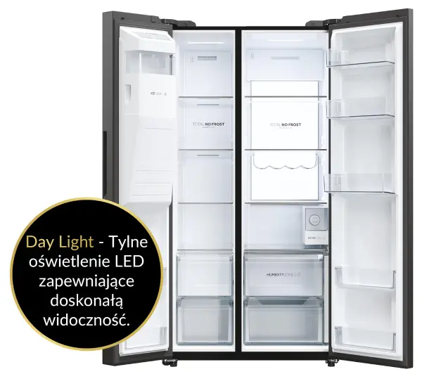 Haier Seria 7 HSW79F18DIPT Pełny No Frost 177,5cm Dystrybutor wody Zdalne sterowanie Czarny łupkowy - Kup na Raty - RRSO 0%