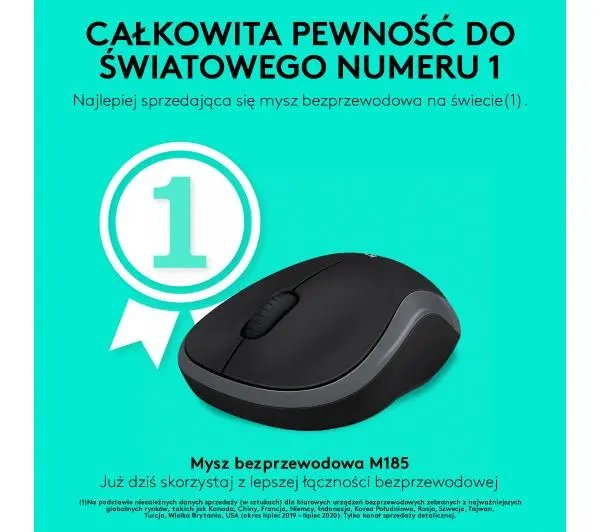 Logitech M185 Czarno-szary