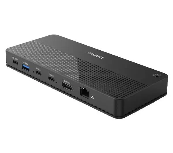 Unitek D1077A przełącznik KVM 4K Hub USB 11 portów Czarny