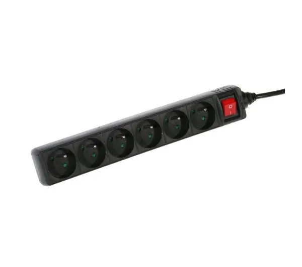 Hama 44223709 Standard 6 gniazd 3m Czarny