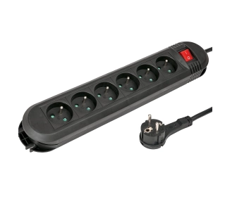 Hama P2223756 Comfort 6 gniazd 3m Czarny