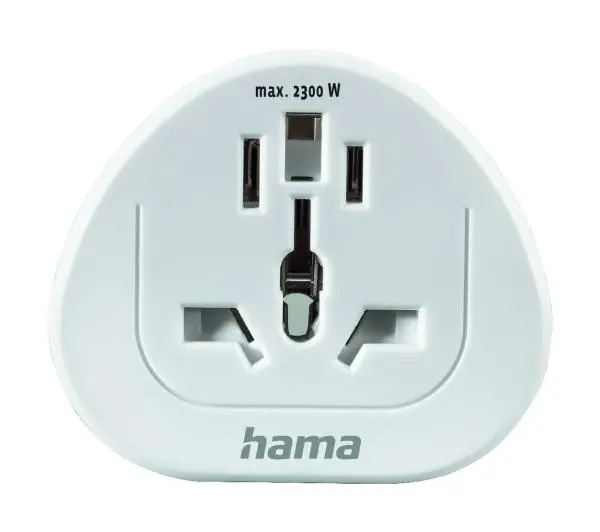 Hama 223455 Gniazdo uniwersalne - Wtyk EU Biały