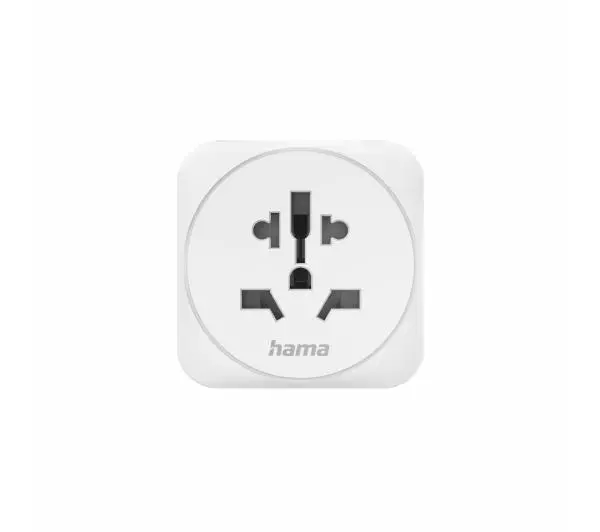Hama 223455 Gniazdo uniwersalne - Wtyk EU Biały