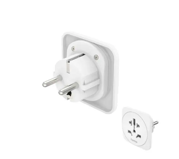 Hama 223455 Gniazdo uniwersalne - Wtyk EU Biały