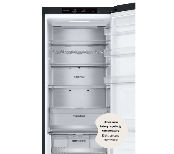 LG GBV7280DEV Pełny No Frost 203cm Szuflada z kontrolą wilgotności Ciemny grafit stal - Kup na Raty - RRSO 0%