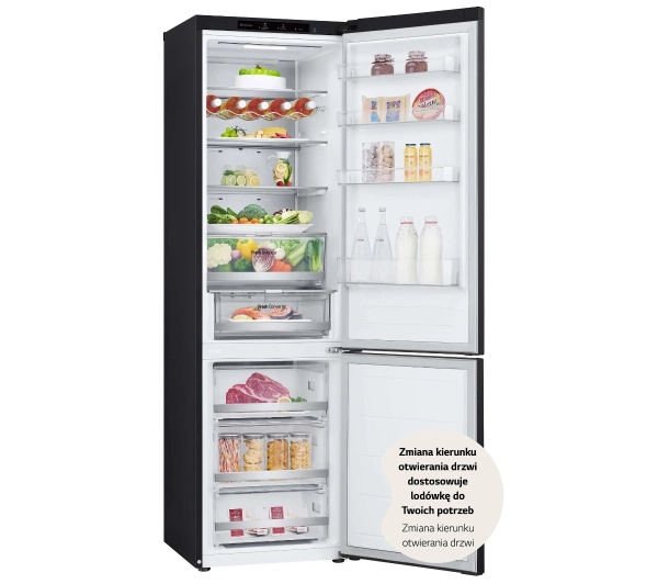 LG GBV7280DEV Pełny No Frost 203cm Szuflada z kontrolą wilgotności Ciemny grafit stal - Kup na Raty - RRSO 0%