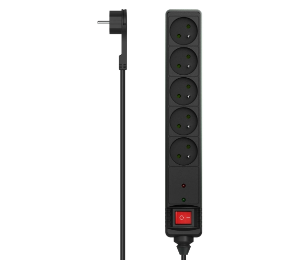 Hama P2223771 5 gniazd 1,5m Czarny
