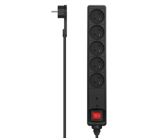 Hama P2223771 5 gniazd 1,5m Czarny