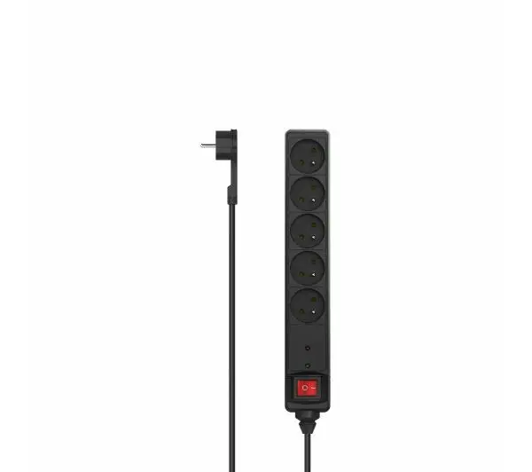 Hama P2223771 5 gniazd 1,5m Czarny