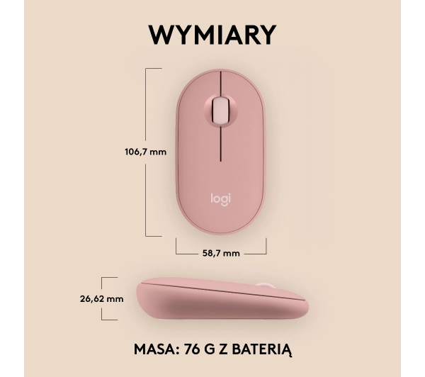 Logitech Pebble 2 Różowy