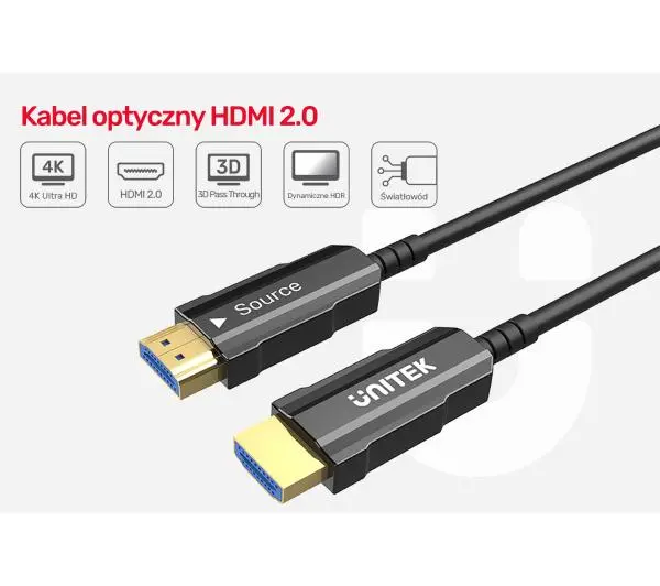 Unitek C11072BK-15M 15m Czarny