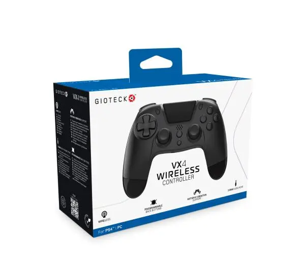 Gioteck VX4 Wireless do PS4, PCBezprzewodowy Czarny