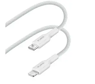 Puro Fabric USB-C do Lightning 1,2m Biały