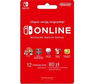 Abonament Nintendo Switch Online 12m-cy [bon agencyjny] Obecnie dostępne tylko w sklepach stacjonarnychDostęp po opłaceniu zakupu