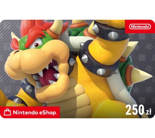 Doładowanie Nintendo eShop 250zł [Bon Agencyjny] Obecnie dostępne tylko w sklepach stacjonarnych RTV EURO AGD
