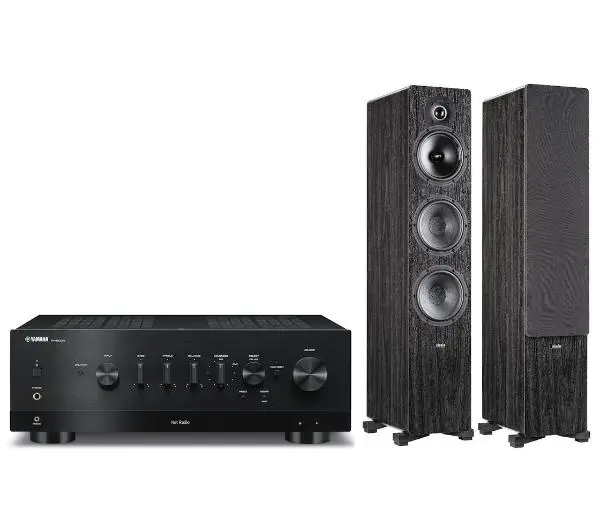 Yamaha R-N800A Czarny, Indiana Line Tesi 661 Ciemny dąb