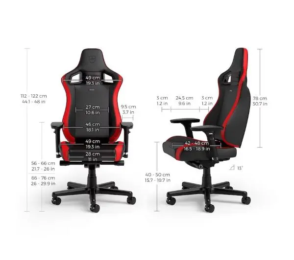 Noblechairs EPIC COMPACT Black Carbon Red Gamingowy do 120kg Skóra ECO Czarno-czerwony - Kup na Raty - RRSO 0%
