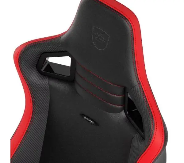 Noblechairs EPIC COMPACT Black Carbon Red Gamingowy do 120kg Skóra ECO Czarno-czerwony - Kup na Raty - RRSO 0%
