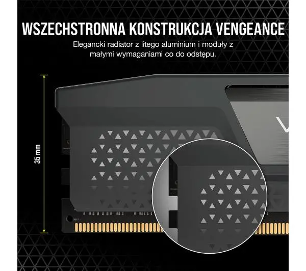 Corsair Vengeance DDR5 32GB (2 x 16GB) 6000 Rev E CL36 Memory Kit Black Czarny - Kup na Raty - RRSO 0%