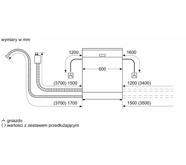 Bosch Serie 4 SMS4EVI00E 60cm Automatyczne otwieranie drzwi Szuflada na sztućce Zdalne sterowanie - Kup na Raty - RRSO 0%