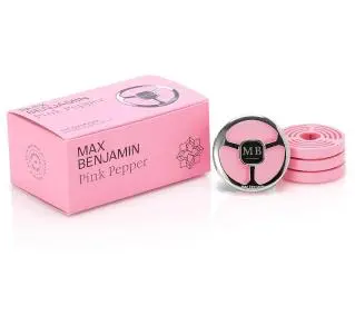 Max Benjamin Uchwyt i 4 wkłady RB-CFGB05 Pink Pepper Zapach nuty różowego pieprzu, neroli, gruszki, jaśminu i kawy