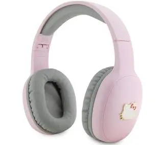 Hello Kitty HKBHA1BKHLMP Metal Logo Oval Shape Nauszne Bluetooth 5,3 Różowy