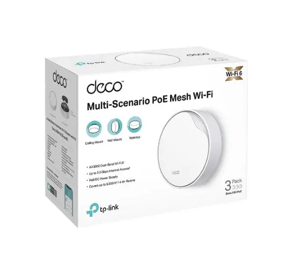 TP-LINK Deco X50-PoE 3szt. Biały - Kup na Raty - RRSO 0%