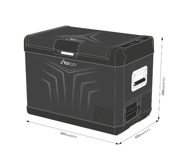 Yolco GCX47 47l Gniazdo akumulatora Funkcja antyskroplinowa Aplikacja Bluetooth Czarny - Kup na Raty - RRSO 0%