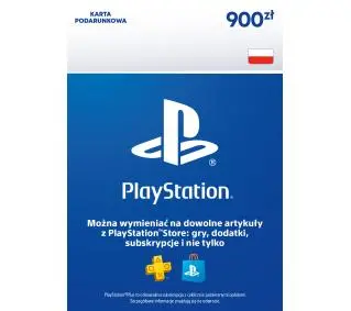 Sony PlayStation Network 900 zł [kod aktywacyjny]Dostęp po opłaceniu zakupu
