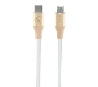 Guess Ebossed Logo USB-C do Lightning 1,5m Fast Charging Złoty