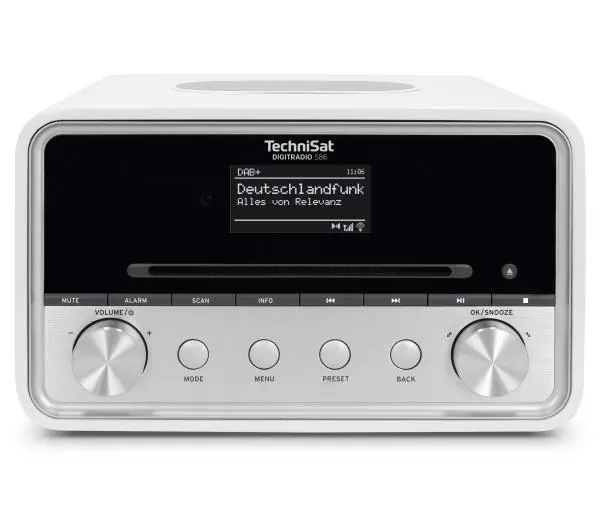 TechniSat DigitRadio 586 Radio FM DAB+ Internetowe Bluetooth Biało-srebrny