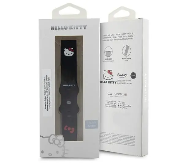 Hello Kitty Uniwersalny Silicone Kitty Head 22mm Czarny