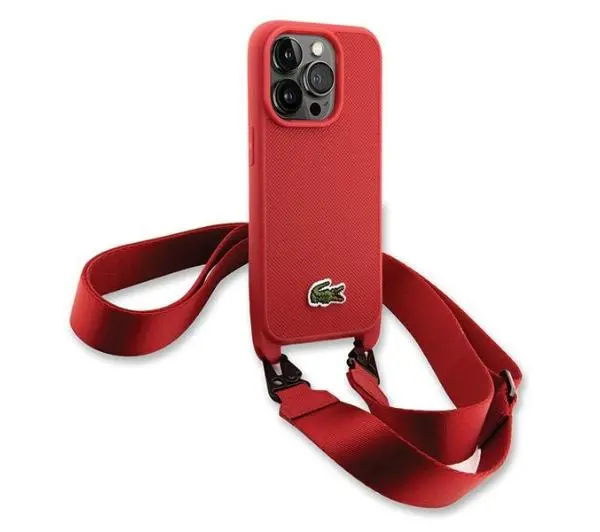 Lacoste LCHCP14LSPVCR Hardcase Iconic Petit Pique Crossbody do iPhone 14 Pro Czerwony - TRZECI -55%, ALBO 5-TY ZA 1ZŁ