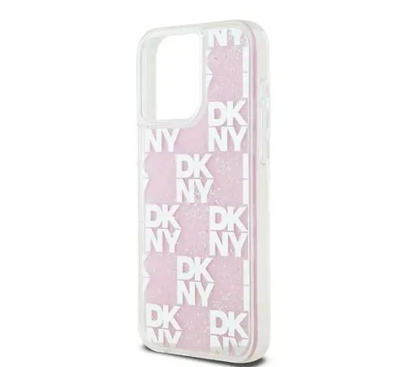 DKNY Hardcase Liquid Glitter Multilogo do iPhone 15 Pro Max Różowy