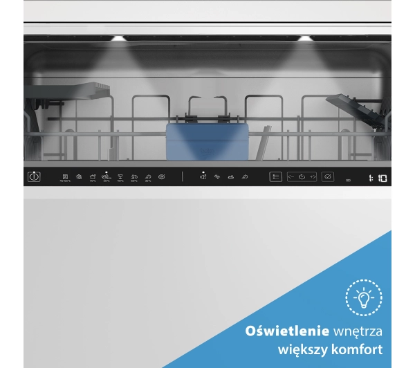 Beko bPro700 BDIN38571C 59,8cm Automatyczne otwieranie drzwi Szuflada na sztućce - TRZECI -55%, ALBO 5-TY ZA 1ZŁ - Kup na Raty - RRSO 0%
