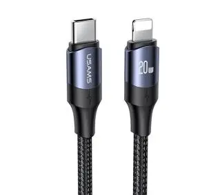 USAMS U71 USB-C do Lightning 20W PD Fast Charge SJ521USB01 1,2m Czarny