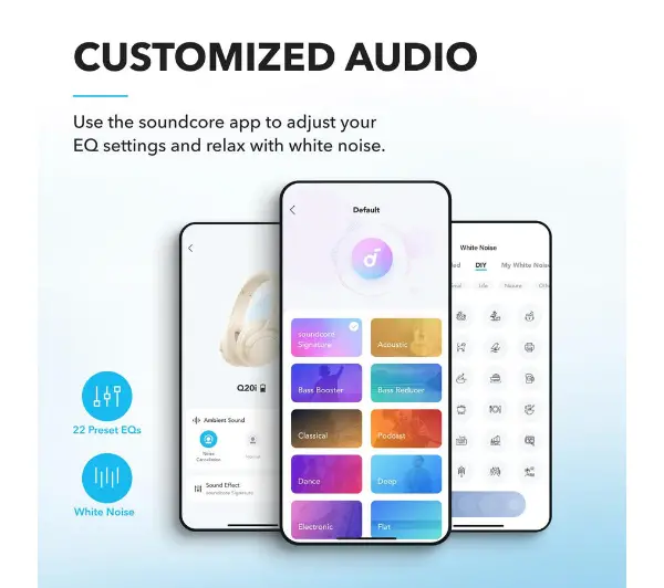 Soundcore Q20i Nauszne Bluetooth 5.0 Biały - ⚡ BESTSELLERY ⚡