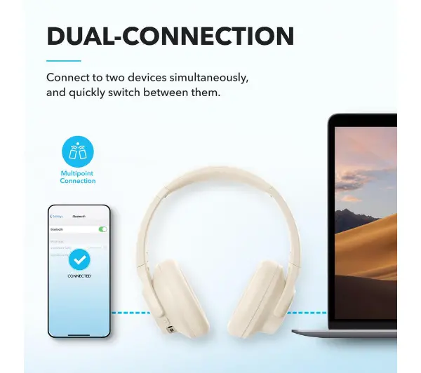 Soundcore Q20i Nauszne Bluetooth 5.0 Biały - ⚡ BESTSELLERY ⚡