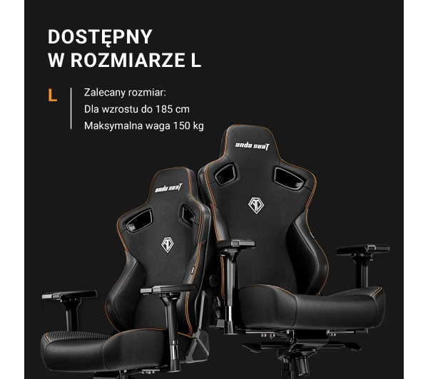 Anda Seat Kaiser 3 L Gamingowy do 150kg Skóra ECO Brązowy - Kup na Raty - RRSO 0%