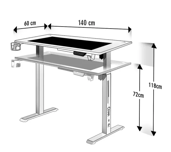 Cobra Electra CRF14ELWH 140cm Regulacja wysokości Biały - Kup na Raty - RRSO 0%