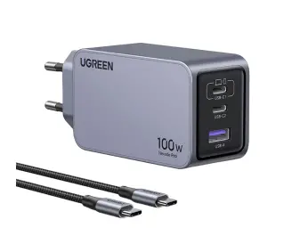 UGREEN 25874 Nexode Pro 100W GaN USB + 2x USB-C Szary