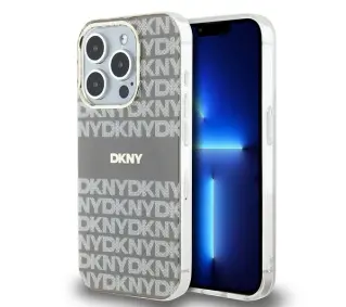 DKNY IML Mono & Stripe MagSafe do iPhone 15 Pro Max Beżowy