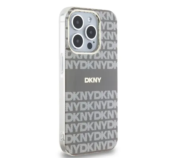 DKNY IML Mono & Stripe MagSafe do iPhone 15 Pro Max Beżowy
