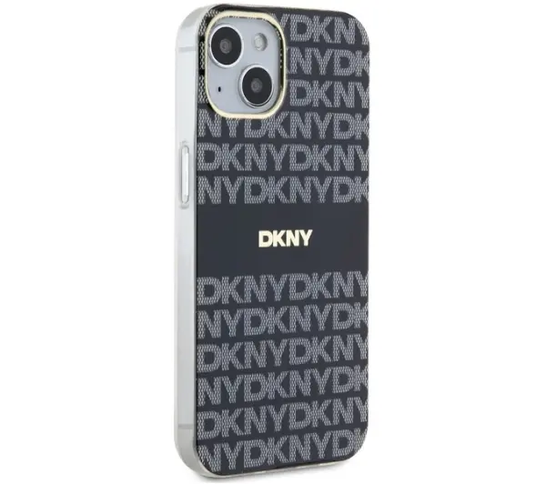 DKNY IML Mono & Stripe MagSafe do iPhone 14 Czarny
